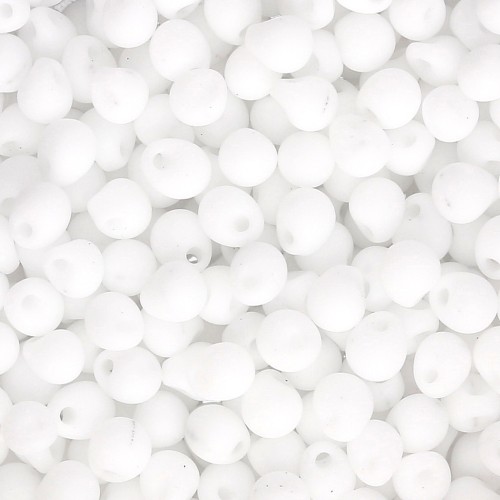 Mini-gouttes Miyuki 3.4 mm DP402F - Opaque White Mat x8g