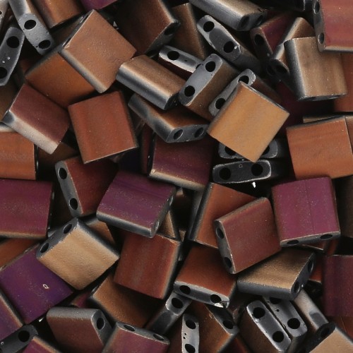 Miyuki Tila Beads 5x5x1.9 mm TL-55111 - Black Valentinite Full Mat x10g