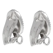 Clips d'oreilles pour cabochon ovale 10x8 mm avec anneau ouvert - Argent 925 x2