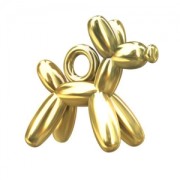 Breloque chien ballon 10 mm en Argent 925 doré à l'or fin x1|raw }}