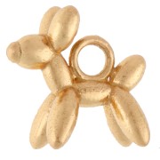 Breloque chien ballon 10 mm - Argent 925 doré à l'or fin x1
