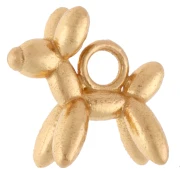 Breloque chien ballon 10 mm - Argent 925 doré à l'or fin x1