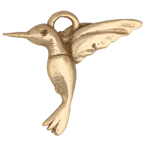 Breloque colibri 12.5x13.8 mm - Argent 925 doré à l'or fin x1