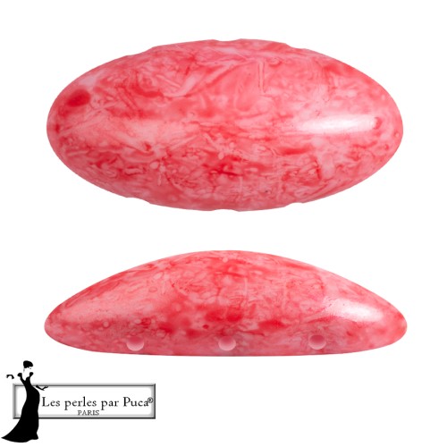 Athos 3D 3 trous® par Puca® 20x10 mm - Mishmash Dark Peach x1
