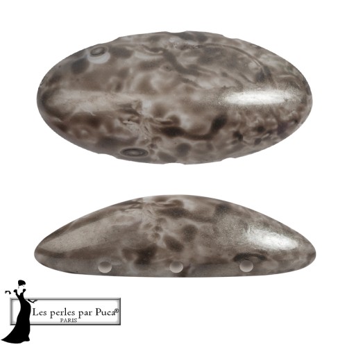 Athos 3D 3 trous® par Puca® 20x10 mm - Mishmash Taupe x1