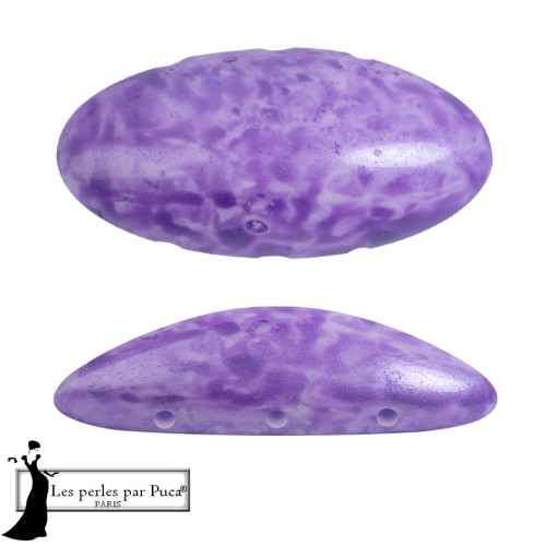 Athos 3D 3 trous® par Puca® 20x10 mm - Mishmash Violet x1