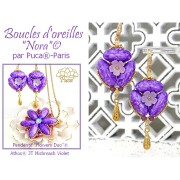 Athos 3D 3 trous® par Puca® 20x10 mm - Mishmash Violet x1