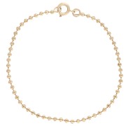 Bracelet maille Boule striée 2 mm - Plaqué Or 3 microns x17cm|raw }}