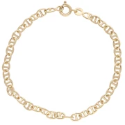 Bracelet maille Marine 3.8 mm - Plaqué Or 3 microns x17cm