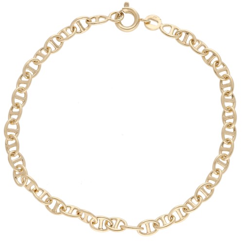 Bracelet maille Marine 3.8 mm - Plaqué Or 3 microns x17cm