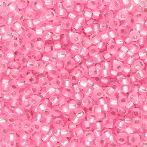 Rocaille Miyuki 11/0 22 - Dyed Silver Lined Carnation Pink x8g