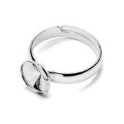 Bague réglable pour cabochon PureCrystal 1122 10 mm en Argent 925 x1