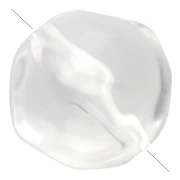 Perles rondes irrégulières facettées 10 mm résine transparente - Crystal x6