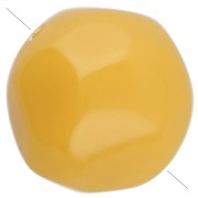 Miel - Perles rondes irrégulières facettées 12 mm en résine opaque - Miel x4 Perles rondes irrégulières facettées 12 mm en résine opaque - Miel x4