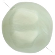 Vert sauge - Perles rondes irrégulières facettée 12mm résine translucide - Vert sauge marbré x4 Perles rondes irrégulières facettée 12mm résine translucide - Vert sauge marbré x4