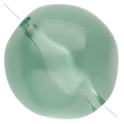 Perles rondes irrégulières facettées 12 mm résine transparente - Vert mousse x4