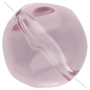 Parme - Perles rondes irrégulières facettées 12 mm résine transparente - Parme x4 Perles rondes irrégulières facettées 12 mm résine transparente - Parme x4