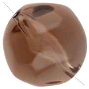 Marron - Perles rondes irrégulières facettées 12 mm résine transparente - Marron foncé x4 Perles rondes irrégulières facettées 12 mm résine transparente - Marron foncé x4