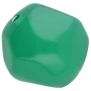 Perle ronde irrégulière facettée 14 mm résine transparente - Jade x1