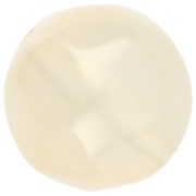 Perles rondes irrégulières facettées 14 mm en résine transparente - Champagne x1