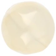 Perles rondes irrégulières facettées 14 mm en résine transparente - Champagne x1