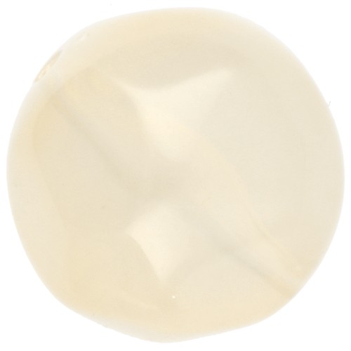Perles rondes irrégulières facettées 14 mm en résine transparente - Champagne x1