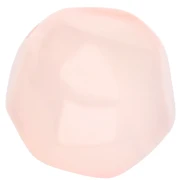 Perles rondes irrégulières facettées 14 mm en résine transparente - Rose pâle