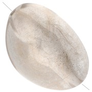Perles nuggets irréguliers 13.5x9mm résine transparente - Crystal pailleté doré x8