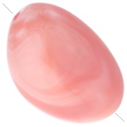 Perles nuggets irréguliers 13.5x9 mm en résine opaque - Corail marbré x8