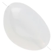 Perles nuggets irréguliers 13.5x9 mm en résine transparente - White opal x8