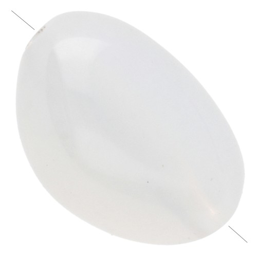 Perles nuggets irréguliers 13.5x9 mm en résine transparente - White opal x8