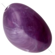 Perles nuggets irréguliers 13.5x9 mm en résine opaque - Violet marbré x8