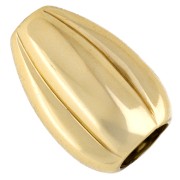 Perle olive en résine 17x12 mm - Doré x1