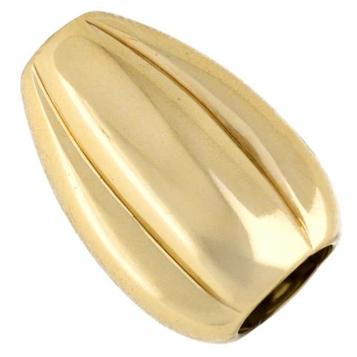 Perle olive en résine 17x12 mm - Doré x1