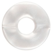 Pendentif donuts 21 mm en résine - Blanc nacré x1