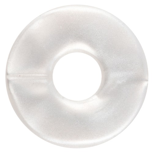 Pendentif donuts 21 mm en résine - Blanc nacré x1