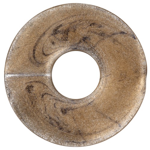 Pendentif donuts 21 mm en résine - Bronze marbré x1