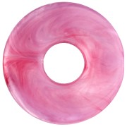 Framboise - Pendentif donuts 21 mm en résine - Framboise marbré x1 Pendentif donuts 21 mm en résine - Framboise marbré x1