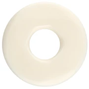 Pendentif donuts 28 mm en résine - Ecru x1