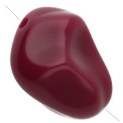 Lie de vin - Perles nuggets irréguliers 13x9 mm en résine opaque - Lie de vin x8 Perles nuggets irréguliers 13x9 mm en résine opaque - Lie de vin x8