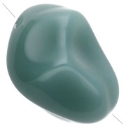Perles nuggets irréguliers 13x9 mm en résine opaque - Celadon x8