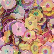 Assortiment de sequins  fleurs 7.5 mm Multi Pastel irisé x10g|raw }}