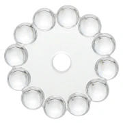 Perles rondelles 10 mm avec petites boules en résine transparente - Crystal x10