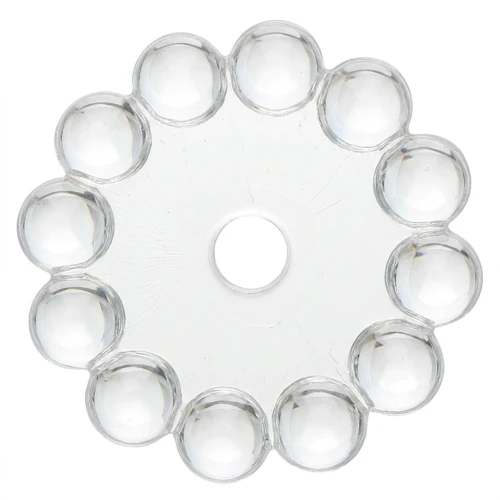 Perles rondelles 10 mm avec petites boules en résine transparente - Crystal x10
