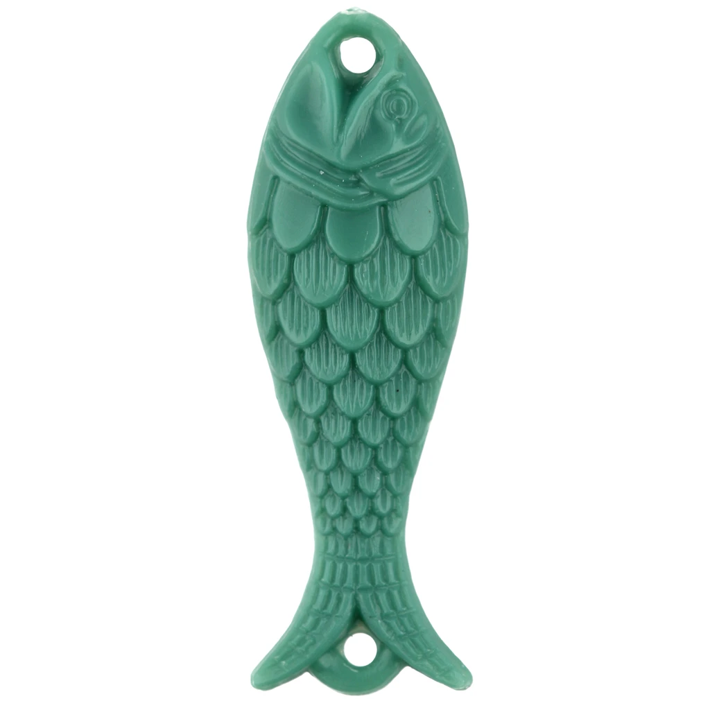Intercalaire poisson 27x9 mm en résine - Vert turquoise x1 - Perles & Co
