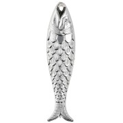Pendentif - Pendentif poisson 48x11.5 mm en résine - Argenté x1 Pendentif poisson 48x11.5 mm en résine - Argenté x1