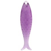 Pendentif poisson 48x11.5 mm en résine - Violet translucide x1