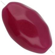 Perle olive irrégulière martelée 24x15 mm en résine translucide - Fuchsia x1