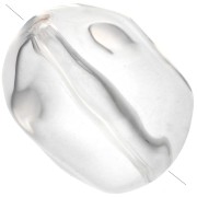 Perle irrégulière 25x20 mm en résine transparente - Crystal x1