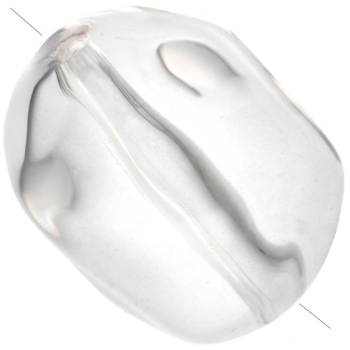 Perle irrégulière 25x20 mm en résine transparente - Crystal x1